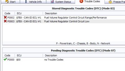 scanmaster fault code screen