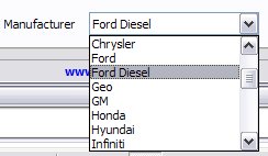 manufacturer list in scanmaster