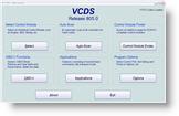 VCDS Front Screen showing new name and buttons
