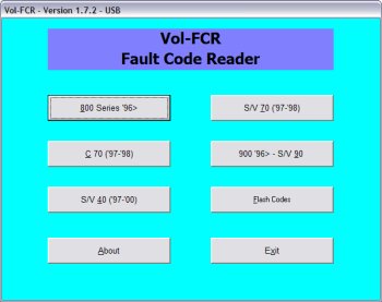 vol-fcr model selection screen vol-fcr model selection screen