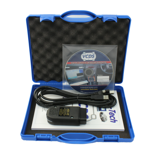 VCDS HEX-V2 Unlimited VIN with hard case and manual